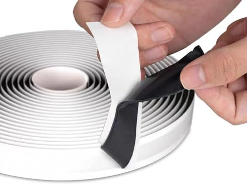 Nastro sigillante butilico impermeabile, nastro sigillante butilico su entrambi i lati, per rattoppare il tetto di camper, barche, finestre, stucco, 19 mm x 10 m x 3 mm di spessore, nero