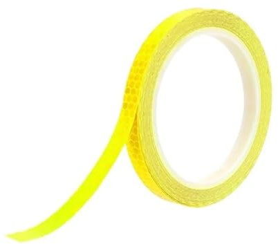 10mm Fluorescent Yellow Tape Stripe 8m Self Adhesive Glowing Safety Warning Tape