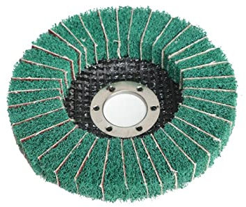 Schleifmittel Flap Wheel Schleifen Polieren, 2 Stück 4,5/5 125 mm Nylonfaser-Polierscheibe mit Lamellenkörnung 120-800 for Winkelschleifer, Holz- und Metallpolieren, Körnung(120)