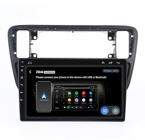 9 HD Android Auto GPS Radio Navigator Carplay Replacement for VW Load UP 121 122 123 BL1 BL2 BL3 Replacement for Skoda Citigo E-Citigo AA NF1 NE1 RCD215 mit GPS Bluetooth FM USB DAB DVR RDS TPMS SWC