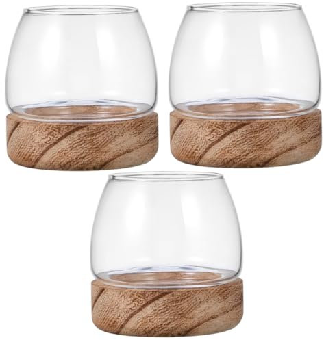 POPETPOP 3pcs Glass Fish Tank Aquarium Decoration Plants Fish Tank Decorations Artificial Plants