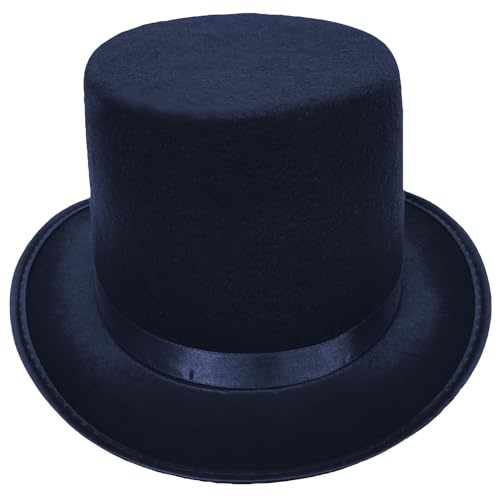 Chapeau haut élégant pour cosplay, costume de gentleman avec bordure en rouleau pour adulte, carnaval, fête, photographie chapeau