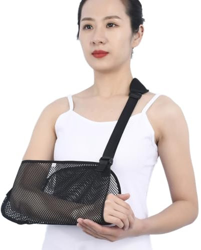 Tutore Braccio, Tutore Braccio Destro/Sinistro, Spallaccio in Rete, Braccio da doccia traspirante, Stabilizza il gomito del braccio per uomini e donne