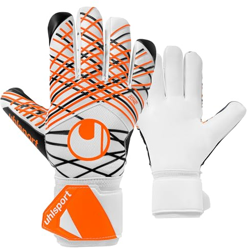 uhlsport Classic Soft HN Comp fotboll målvaktshandskar för barn och män, målvaktshandskar, fotbollshandskar med handledsfixering och halv negativ inre sömkonstruktion