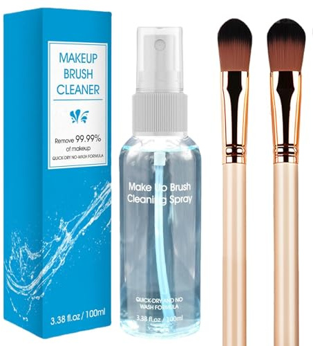 Limpiador de brochas de maquillaje | Spray de limpieza profunda de 100 ml, removedor de maquillaje, spray limpiador de brochas de maquillaje para esponja de belleza, esponja de polvo