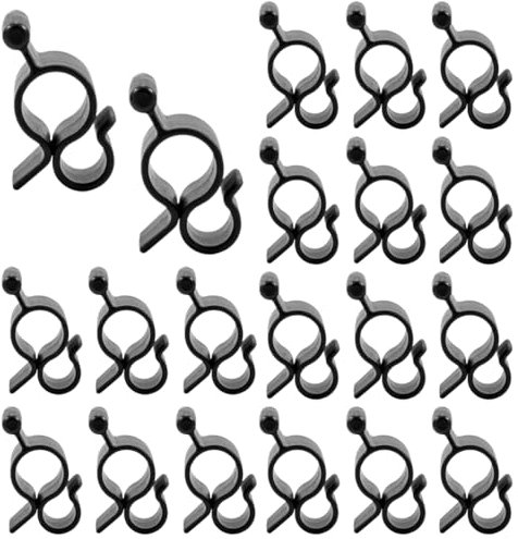 WUSJCOF Ganchos para Riel de Keder 20 Piezas, Ganchos en Forma de S para Camping, Accesorios de Caravana, Ganchos para Toldos para Luces, Decoración Interior y Exterior de Autocaravana