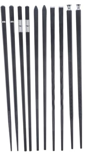 QWFVHJ Palillos japoneses, Palillos Personalizados, Palillos japoneses, 5 Pares de Palillos japoneses, Juego de Palillos de Fibra de Vidrio, palitos de Sushi de Estilo Chino