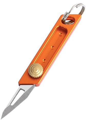 lomdung Taglierino Piccolo, Mini Taglierino Tascabile Coltello Multiuso Coltello Multiuso Retrattile Coltello di Sicurezza Portatile Universale per Taglio della Carta e Artigianato Fai da te（Arancia）