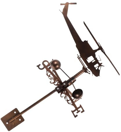 ifundom Vintage Wetterfahne Im Helikopter-Stil Dekorativer Windrichtungsanzeiger Für Garten Und Außenbereich Stilvolle Dachdekoration Für Und