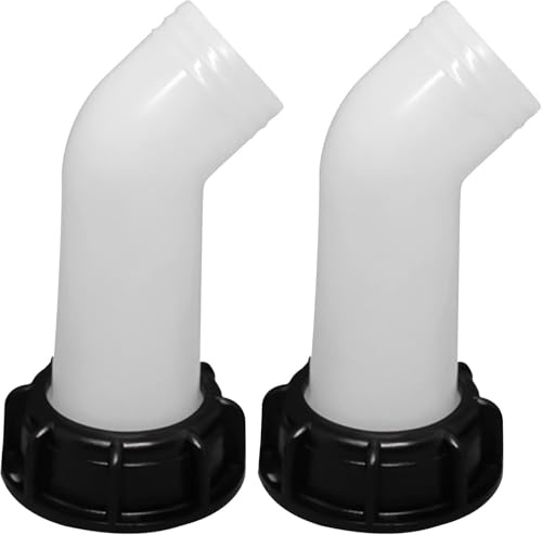 FmtwPhn 2 Pièces Bec De Vidange avec Ecrou IBC 1000L Buse De Réservoir d'eau Raccord De Vanne Extension Buse De Tuyau Adaptateur IBC d'eau Bec De Robinet pour Raccord Robinet Cuve IBC 2 Pouces