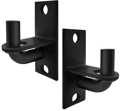 Cerniere robuste per cancello con perno da 16 mm – Cerniere a parete per recinti a rete metallica, set per cancelli in legno o metallo, ferramenta in acciaio nero