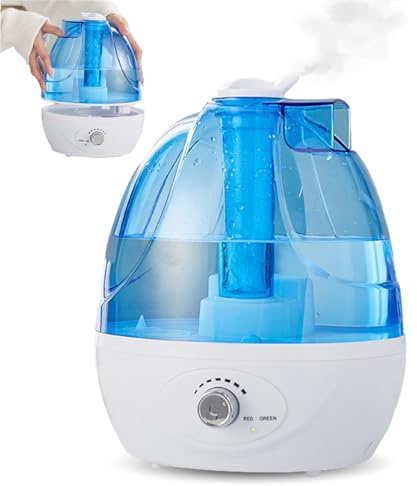 Vtizikl Humidifiers for Home, 2.5L Humidifier for Bedroom Baby Room with 28dB Quiet, Air Mist Humidifiers with 360° Rotation Nozzle, Wide Mouth, Easy to Clean Humidifier for Home, Office,