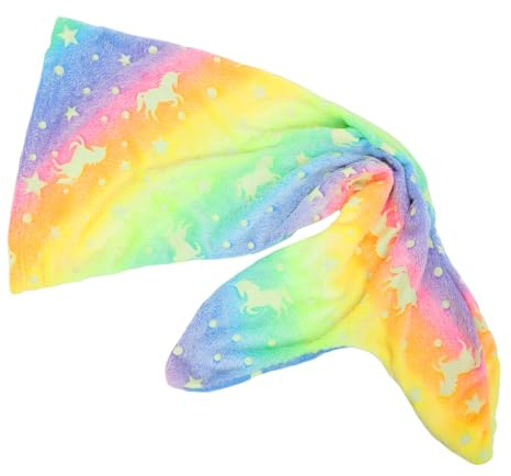 Kisangel Saco De Dormir De Sirena para Luminosa De Franela Que Brilla La Oscuridad Suave y Acogedora para Halloween Navidad y Imaginativos