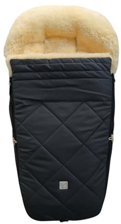 Kaiser Classic for Bugaboo Lammfell Kinderwagen Fußsack, 100 x 45 cm (anthracite)