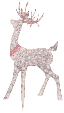 Dilwe Rentier-Weihnachtsdekoration, LED-Leuchten, Acryl-Außenfigur für Feiertagsparty, Bezauberndes Leuchten, Robustes Design für Gartendekoration