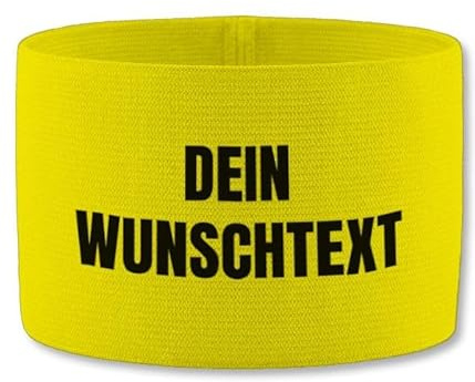 Geschenk mit Namen personalisiert by Shirtracer - Jako Kapitänsbinde - Wunschtext - Eigener Text personalisiert - selber gestalten Fußball Captain Name