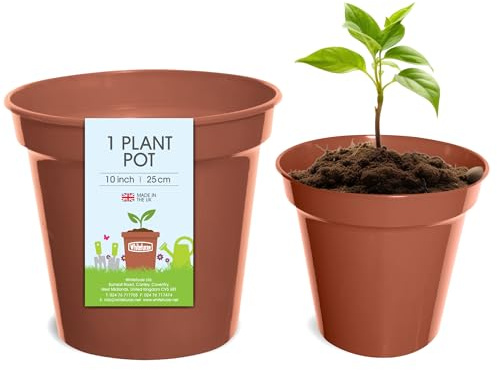 Whitefurze G04024 25cm Garden Pot - Terracotta