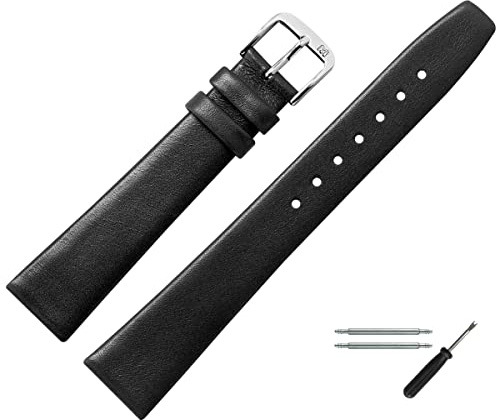 MARBURGER Uhrenarmband 12mm Leder Glatt - Werkzeug Montage Set 71012