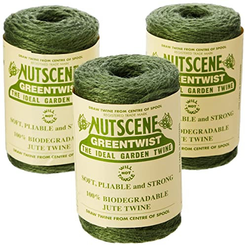 Nutscene 120 m Twine Rolls - Green (Pack of 3)