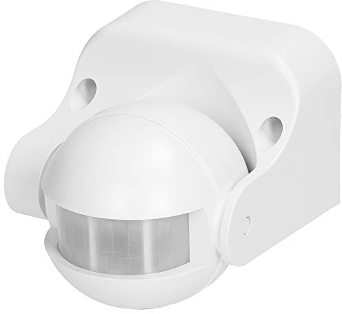 Orno OR-CR-201/W Bewegungsmelder Aussen || 12m 180° Infrarot Bewegungssensor || IP44 || 1200W || Aufputz || Lichtstärke Anpassung || Zeiteinstellung || Weiß