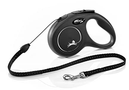 flexi® Classic S Seil 5 m schwarz, Roll-Leine für Hunde bis 12 kg