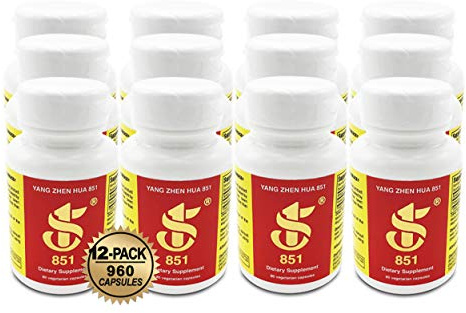 YANG Zhen Hua 851, Keeping You Healthy Naturally®, Made with 100% All-Natural USDA Organic Fermented Soy, Gluten-Free, Dairy-Free, BCAA, BCFA, Minerals, Protein (960 Capsules) - 12 Bottles