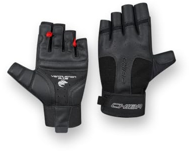 Chiba Classic Fitness Handschuhe | Elastische Passform & Robustes Clarinoleder | Anatomische Innenhandpolsterung | Effiziente Belüftung | Für Damen & Herren | Waschbar