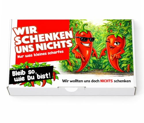 Schlump-Chili⎥Wir schenken uns NICHTS - ein witziges und originelles Geschenk, etwas mehr als nichts. Ein cooles Nix Präsent für Frauen und Männer. fruchtig scharf