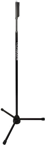 Ultimate Support LIVE-MC-66B One Hand Microphone Stand with Tripod Base | One-hand Adjustment, Tripod Base, Durable Steel, Ergonomic Grip, Stable, Lightweight, Quick Release, Non-slip Feet
