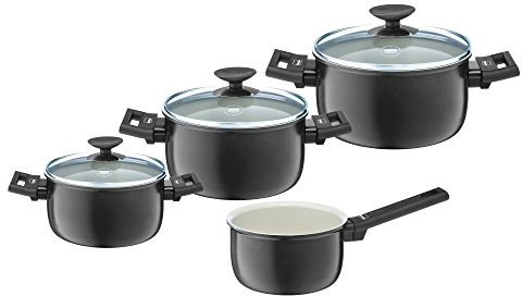 Berndes Alu Specials Kochtopfset, 4-teilig, 16-24 cm, 013201, Weiß, Keramik, Aluminium