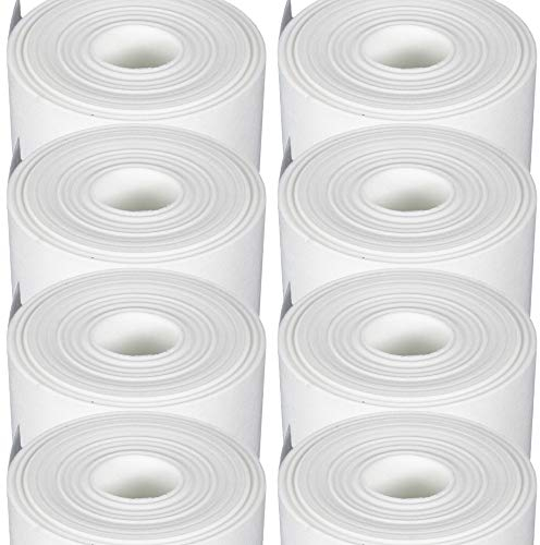 Malervlies Glasvlies Tapete Weiß 400 m² (50m x 1m x 8 Rollen - 400 m²) Anstrichvlies ca. 40 g/m² Vlies Renoviervlies Glattvlies Glasgewebe Abdeckfolie Abdeckvlies HE-M-VLIES-50-8-A