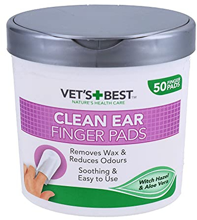 AB Tools 50PK Dog Pet Ear Cleaning Finger Pads Wipes Removes Wax Dog Hygiene
