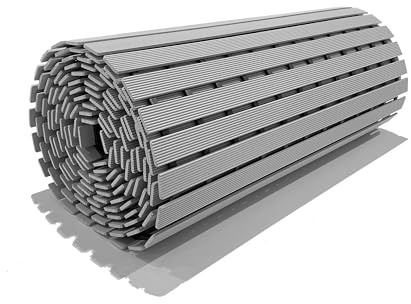 Nicoman Shower Drying Mat Non-Slip Bath Drainage Matt Slatted Duckboard Design | GREY - (1 Metre- 61x100cm / 24x40 inches)