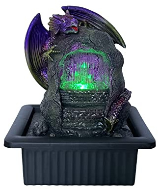 Crystal Protector Indoor Water Fountain with LED Light | Size 21 * 17.5 * 25 Cm | USB |