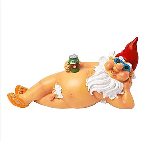 YTOOZ Outdoor-Statue, Gartenskulptur, Gartenzwerg-Statue, Kunstharz, nackte Männer und Frauen, Indoor-Outdoor-Gartendekorationen, Festliche Outdoor-Dekoration für Patio Yard Rasen (Color : #2) GIF