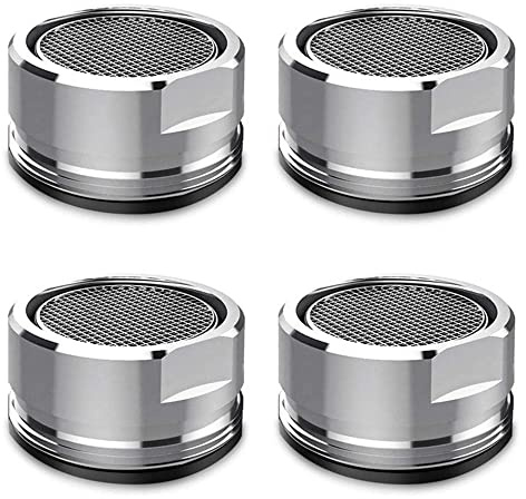 4 Pcs Water Saver Spout Filter Mesh Tap Head Faucet Aerator Replacement Parts Insert Nozzle Kitchen Bathroom Shower Sink Basi 24mm Tool Regulator Flow Silver