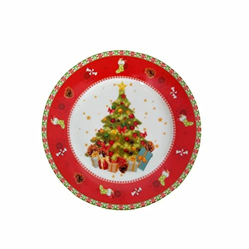 Servilleta Anillo Hebilla De Servilleta Vajilla Navideña, Adornos, Cerámica, Árboles De Navidad, Platos Llanos Occidentales, Platos, Manteles, Servilleteros, Juegos,Arbol De Navidad Plato De 8 Pulgada