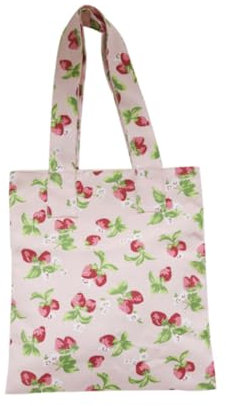 MAGICLULU 1stk Umhängetasche Mit Erdbeer Muster Und Großer Kapazität Panda-handtasche Für Kinder Lässige Segeltuchtaschen Reise-einkaufstasche Tragetasche Wild Polyester Mädchenpuder