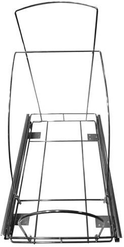 Generisch Mülleimer-Schieber für Küchenschrank verstellbar ausziehbar 16.5x15.8x11 Metallregal mit Griff (Mülleimer nicht enthalten) 13 Liter, Silber