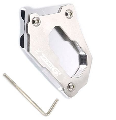JSDHFQ Motorrad CNC Kickstand Seitenständer Unterstützung Vergrößerung Verlängerung Für B&M&W R 1200 GS LC R1200GS R 1200GS ADV Adventure 2014 2015 2016(Color:Silver)