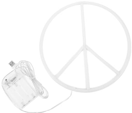 jojofuny Neonschild Peace Zeichen Led Leuchtreklame Usb Hängedekoration Für Wohnzimmer Schlafzimmer Party Farbenfrohe Wanddekoration