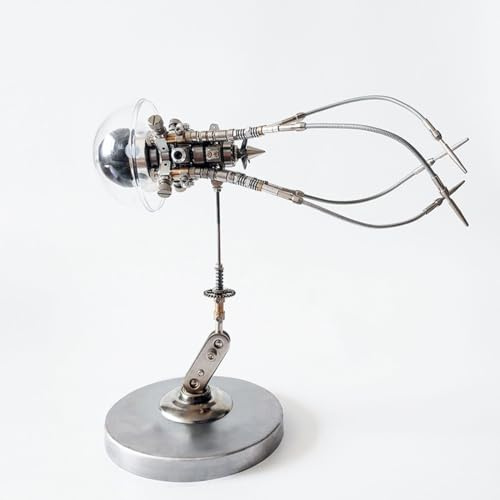 TechnixLabz 3D Steampunk Metall Puzzle mit LED Lichtern, DIY Mechanische Quallen Modell Bausatz, Bionische ozeanische Kreatur Kreative Tischdekoration (247+PCS)