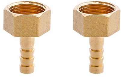 2 Conectores de Manguera de latón, Rosca Hembra de G1/2 a 8 mm, acoplador de Manguera de Espiga de conexión rápida, Adaptador de tubería de Gas para el hogar y el jardín