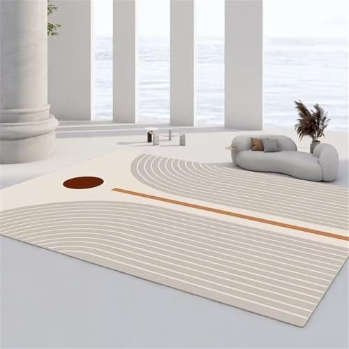 RUGMRZ Teppichboden Auslegware Abstrakte Geometrische Sofa-Wohnzimmerdekoration, Langlebig, rutschfest Und Pflegeleicht Hochflor Teppich Mehrfarbig Balkonlounge Teppich Läufer 80X140CM