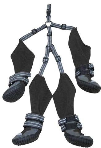 Rutschfeste Hundeschuhe – rutschfeste Hundeschuhe | Hosenträger für Hunde, Pfotenschutz für Schnee, Regen, kleine und mittelgroße Hunde