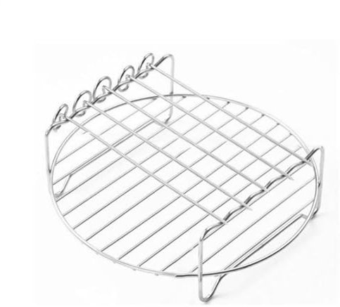 Frigorifera A Doppio Strato A Doppio Strato, Padella Rotonda A 4 Pin/5 Pin Con Sputo, Staffa In Acciaio Inossidabile Friggitore, A Portata Multiuso, A Frigorifero, Griglia A Cottur