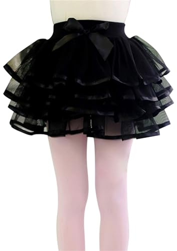 2025 Falda de tutú para niños pequeños, tul sólido, falda escalonada, falda de fiesta de princesa, falda de capa para niñas de 1 a 10 años camiseta niña 92, Negro , 2-3 años