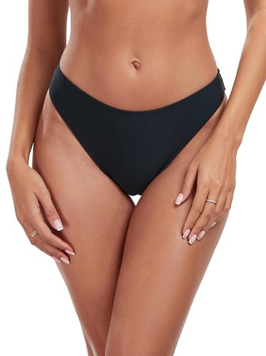 Ocean Blues Women's High Leg Bikini Briefs Medium Coverage Swim Bottom