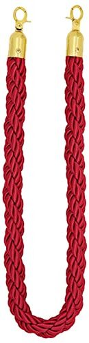 KRXSOBNV, Cordes de barrière de File d'attente avec Crochet doré, Corde tressée for séparateur de File d'attente, barrière de sécurité for Grande Ouverture/,Cordes de Garde-Corps(1M)