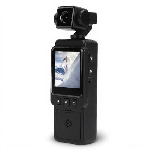 Topiky Camcorder, Multi Achse Stabilisierung Digitale Vlogging Kamera für YouTube, Körperkameras mit Audio- und Videoaufzeichnung, Handheld Videokamera Vlogging Camcorder mit Rotatable